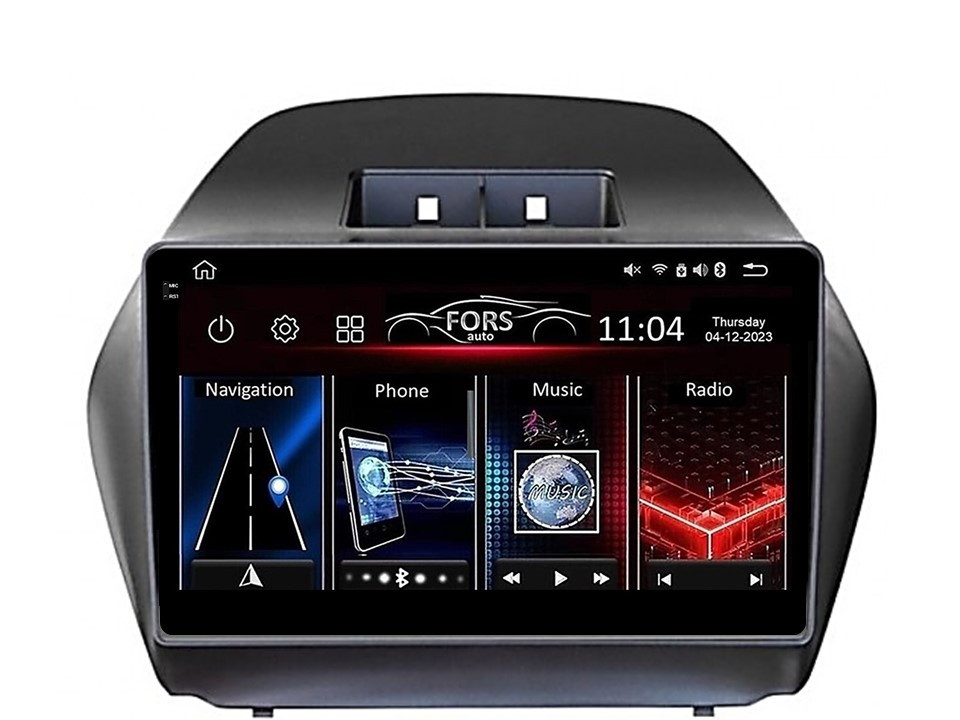 Штатна магнітола FORS.auto FS 4 MAX для Hyundai Tucson/IX35 (4+32Gb, 10") 2009-2012, фото 1