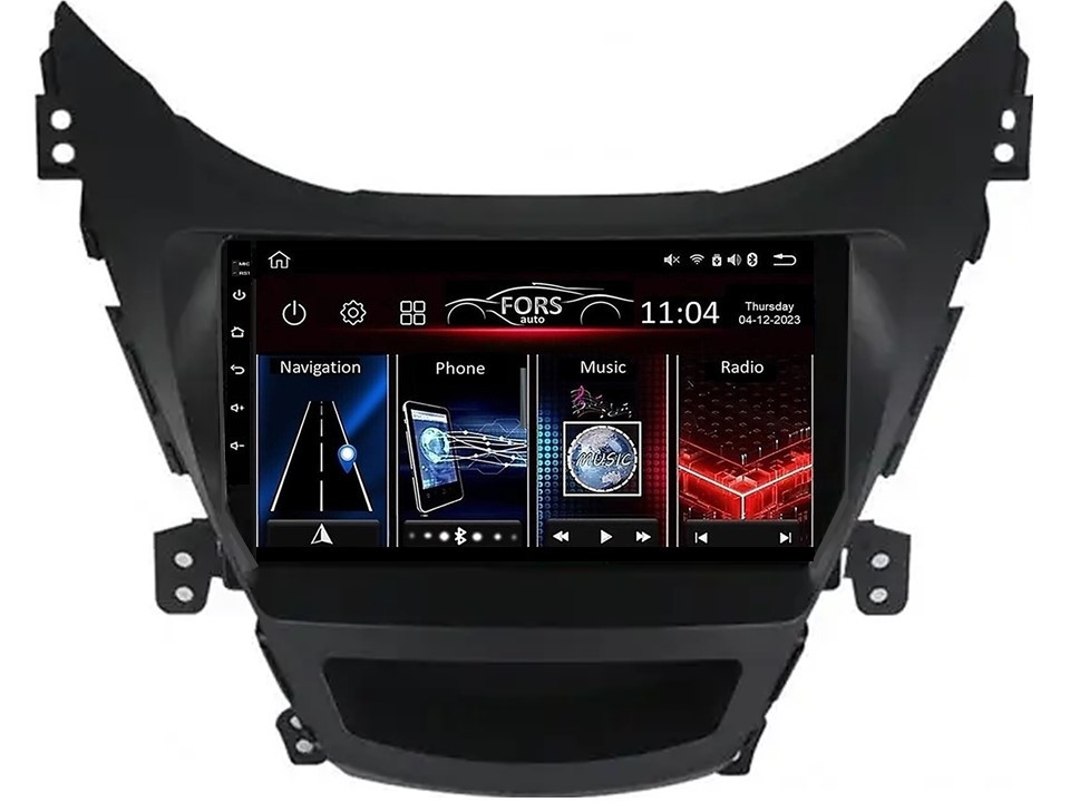 Штатна магнітола FORS.auto FS 1 LITE для Hyundai Elantra (1+32Gb, 9") 2011-2013, фото 1
