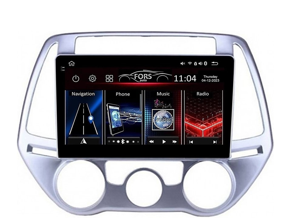 Штатна магнітола FORS.auto FS 2 PRO для Hyundai i20 (2+32Gb, 9", Manual AC) 2012-2014, фото 1