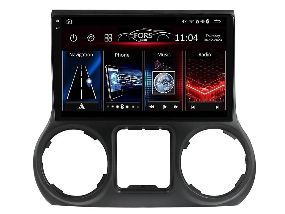 Штатна магнітола FORS.auto FS 6 MAX для Jeep Wrangler Rubicon (6+128Gb, 10") 2011-2016