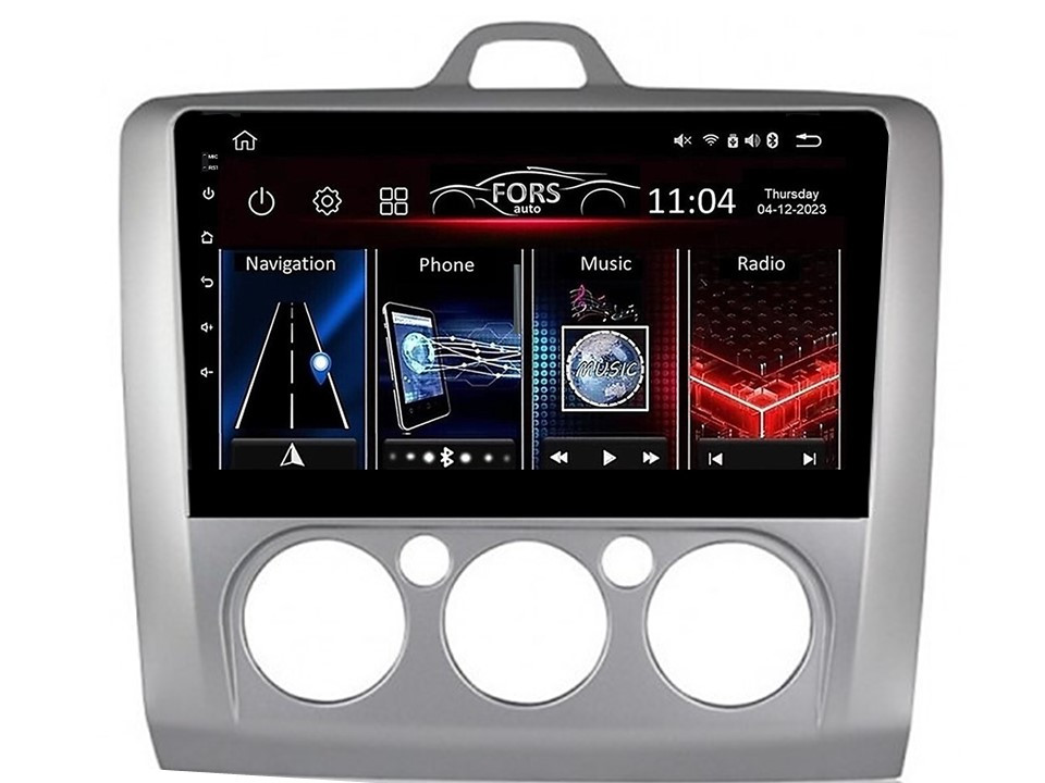 Штатна магнітола FORS.auto FS 1 LITE для Ford Focus (1+32Gb, 9", Manual AC) 2005-2011, фото 1