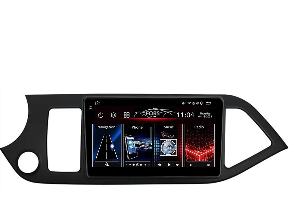 Штатна магнітола FORS.auto FS 6 MAX для Kia Morning/Picanto (6+128Gb, 9") 2011-2015