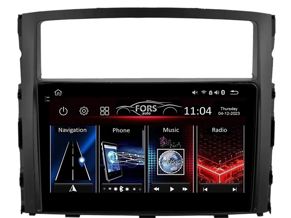 Штатна магнітола FORS.auto FS 6 MAX для Mitsubishi Pajero (6+128Gb, 9") 2006-2014