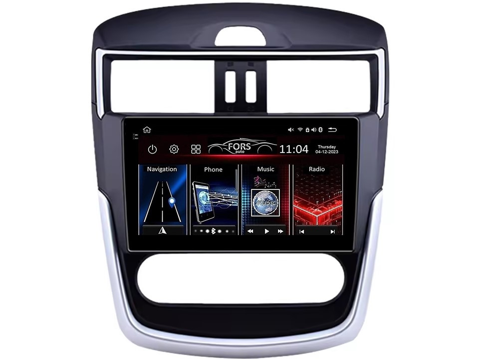 Штатна магнітола FORS.auto FS 6 MAX для Nissan Tiida (6+128Gb, 9", Auto AC) 2015-2019