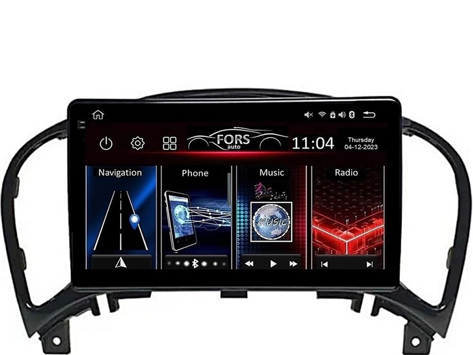 Штатна магнітола FORS.auto FS 4 PRO для Nissan Juke (4+64Gb, 9") 2011-2016
