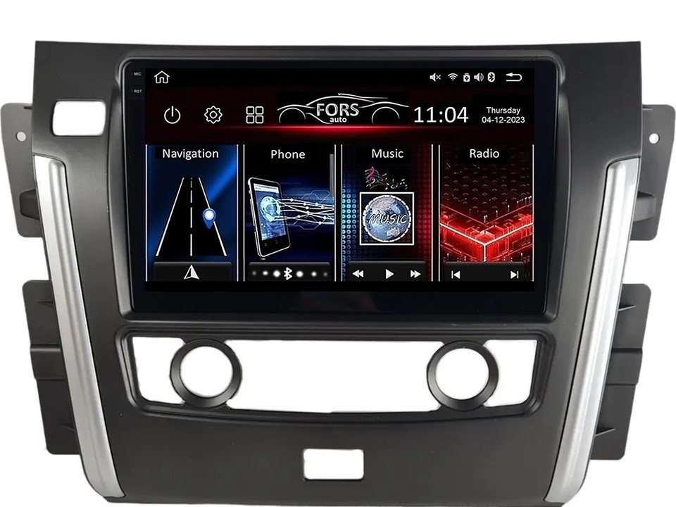 Штатна магнітола FORS.auto FS 4 MAX для Nissan Patrol (4+32Gb, 10") 2010-2020
