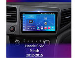 Штатна магнітола FORS.auto FS 1 LITE для Honda Civic (1+32Gb, 9") 2012-2015, фото 3