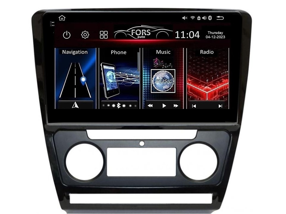 Штатна магнітола FORS.auto FS 4 PRO для Skoda Superb (4+64Gb, 10", Auto AC) 2010-2014