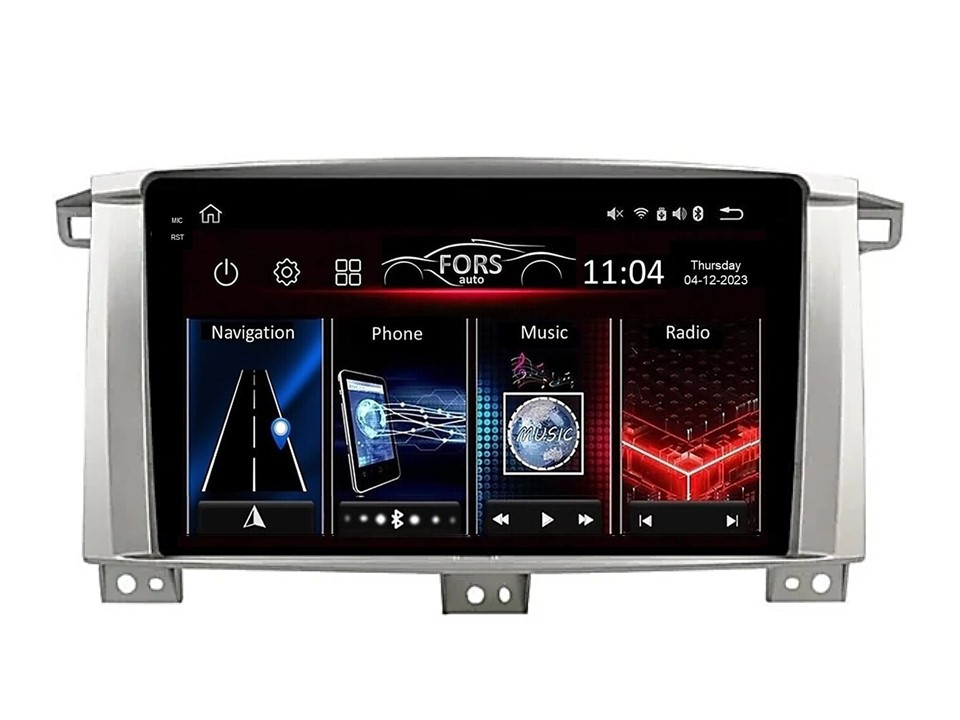 Штатна магнітола FORS.auto FS 4 MAX для Toyota Land Cruiser 100 GX (4+32Gb, 9") 2002-2007