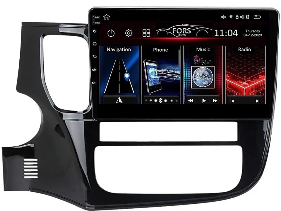Штатна магнітола FORS.auto FS 1 LITE для Mitsubishi Outlander (1+32Gb, 9") 2012-2018, фото 1