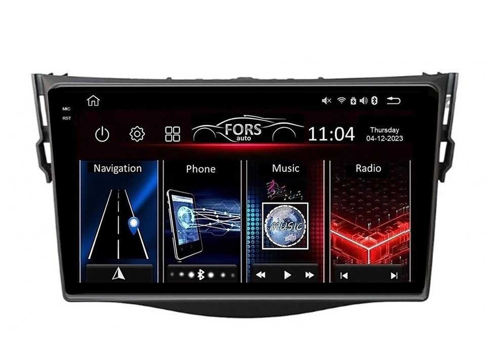 Штатна магнітола FORS.auto FS 4 MAX для Toyota RAV4 (4+32Gb, 9") 2006-2012
