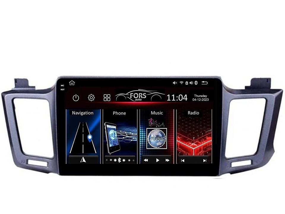 Штатна магнітола FORS.auto FS 4 PRO для Toyota RAV4 (4+64Gb, 10") 2013-2017