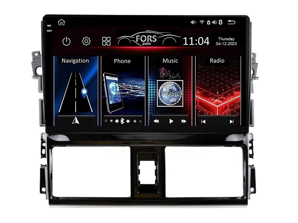 Штатна магнітола FORS.auto FS 4 PRO для Toyota Vios (4+64Gb, 10") 2014-2016