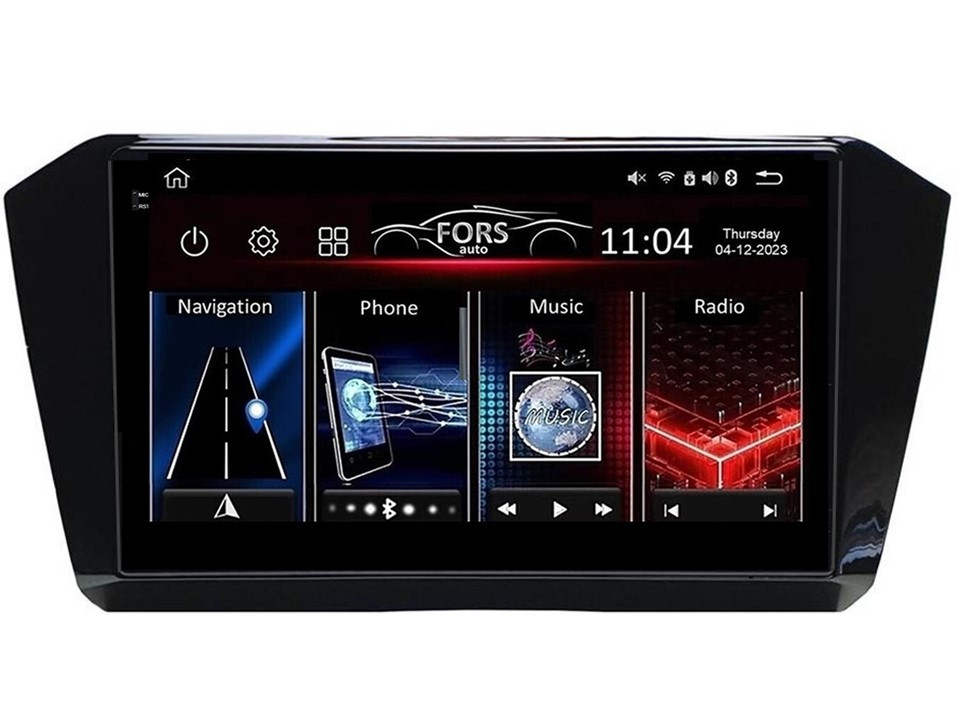 Штатна магнітола FORS.auto FS 4 PRO для Volkswagen Passat B8 (4+64Gb, 10") 2014-2019