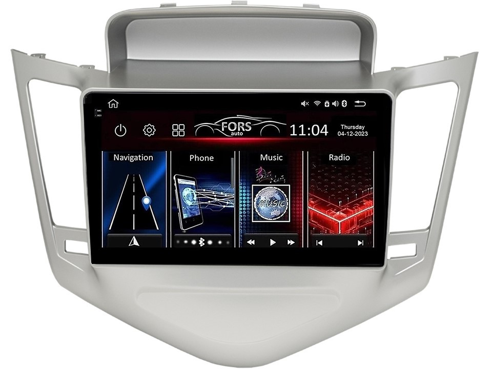 Штатна магнітола FORS.auto FS 6 MAX для Chevrolet Cruze (6+128Gb, 9", Silver) 2008-2011, фото 1