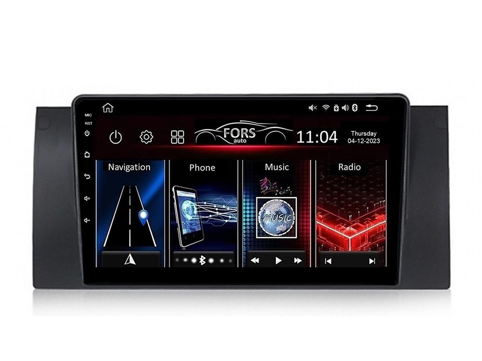 Штатна магнітола FORS.auto FS 1 LITE для BMW 5-Series (E39) 1995-2003/X5 (E53) 1999-2006 (1+32Gb, 9"), фото 1