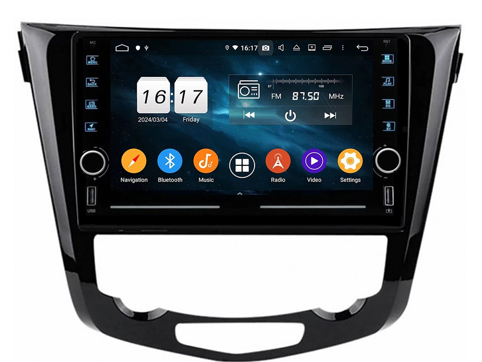 Штатна магнітола FORS.auto K150 для Nissan Qashqai/X-trail/Rogue (2+32Gb, 9", Auto AC) 2014-2018, фото 1