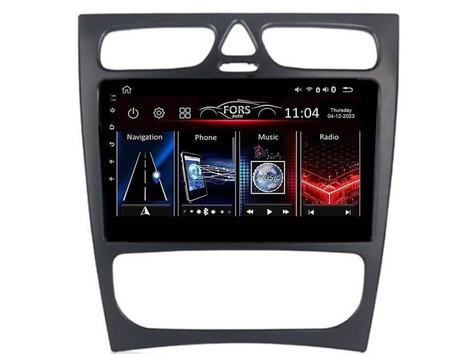 Штатна магнітола FORS.auto FS 1 LITE для Mercedes-Benz C-Class W203 2002-2004/CLK-Class W209 2002-2006 (1+32Gb, 9"), фото 1