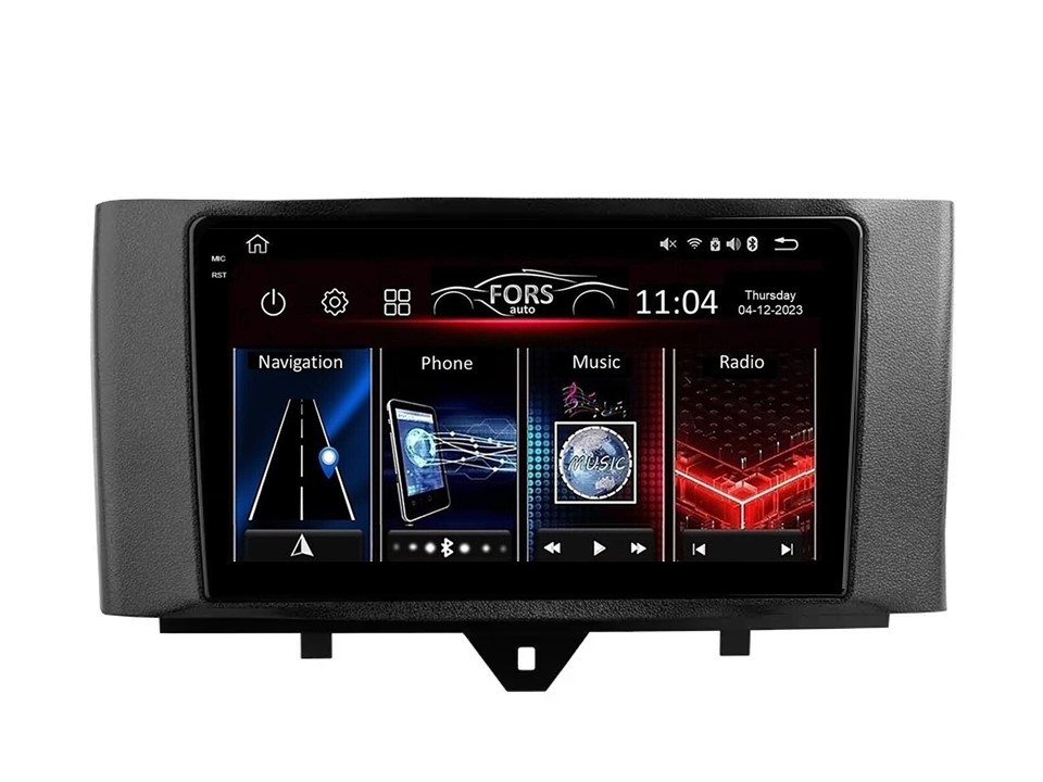 Штатна магнітола FORS.auto FS 6 MAX для Smart Fortwo (6+128Gb, 9") 2011-2015