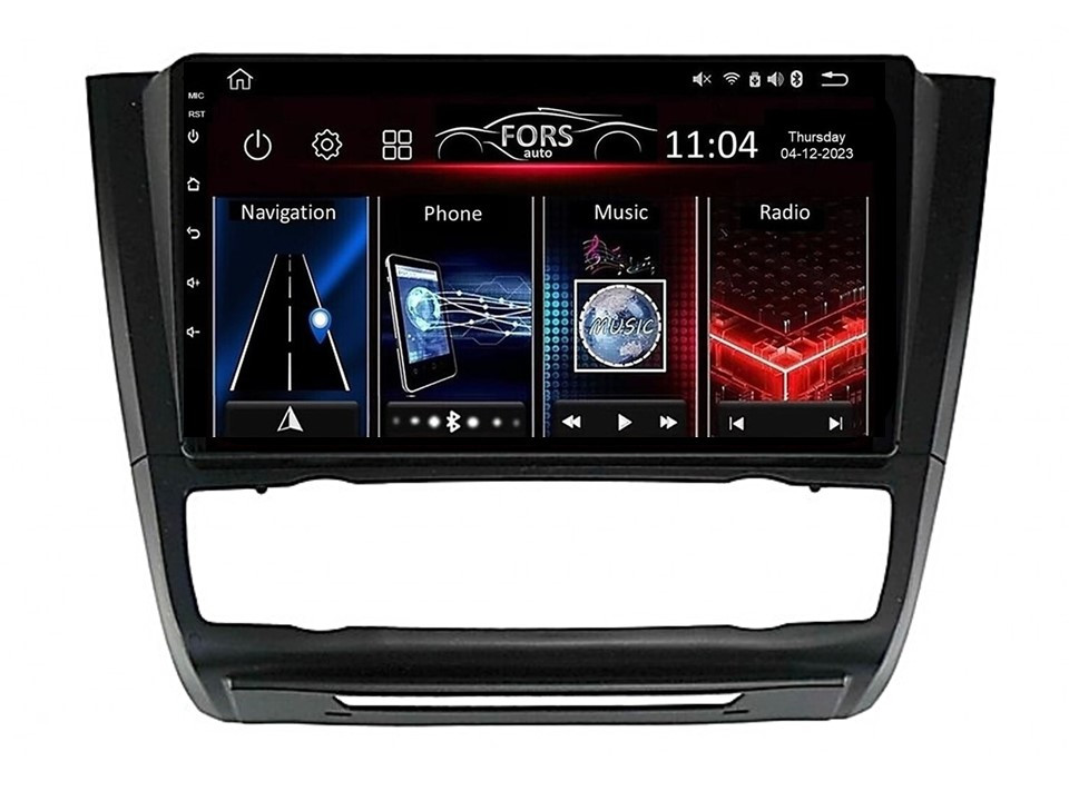 Штатна магнітола FORS.auto FS 1 LITE для BMW 1-Series (1+32Gb, 9", Auto AC) 2008-2012, фото 1