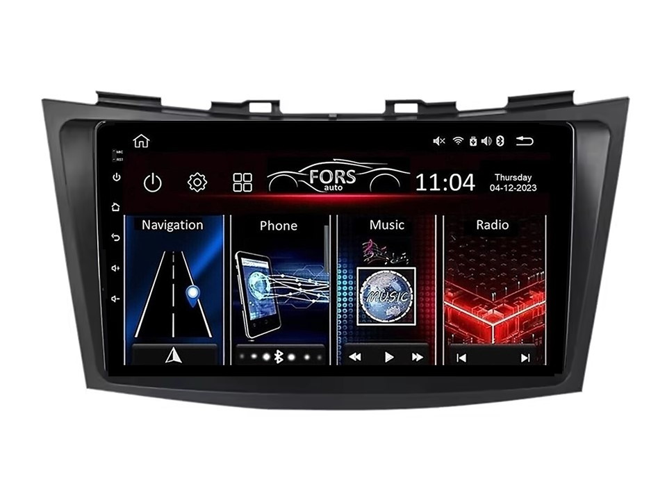 Штатна магнітола FORS.auto FS 1 LITE для Suzuki Swift (1+32Gb, 9") 2011-2016, фото 1