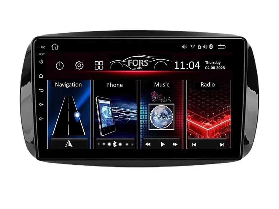 Штатна магнітола FORS.auto FS 1 LITE для Smart Fortwo (1+32Gb, 9") 2016-2018, фото 1