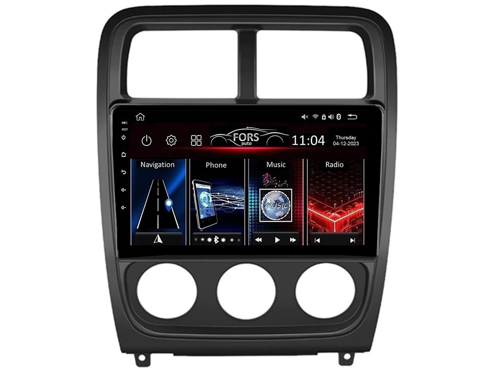Штатна магнітола FORS.auto FS 1 LITE для Dodge Caliber (1+32Gb, 9") 2010-2012, фото 1
