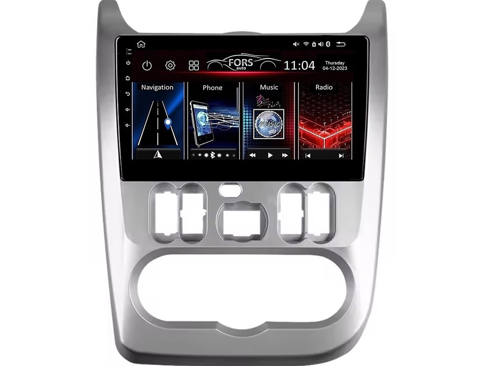 Штатна магнітола FORS.auto FS 1 LITE для Renault Logan/Duster/Sandero (1+32Gb, 9") 2008-2013, фото 1