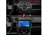 Штатна магнітола FORS.auto FS 1 LITE для Mazda 2 (1+32Gb, 9") 2007-2014, фото 3