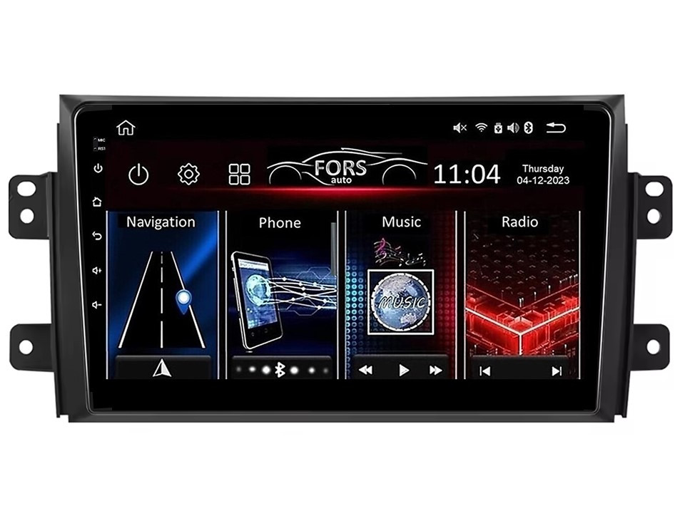 Штатна магнітола FORS.auto FS 1 LITE для Suzuki SX4 (1+32Gb, 9") 2006-2012, фото 1