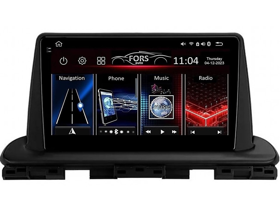 Штатна магнітола FORS.auto FS 4 PRO для Kia Cerato (4+64Gb, 9") 2018-2021, фото 1