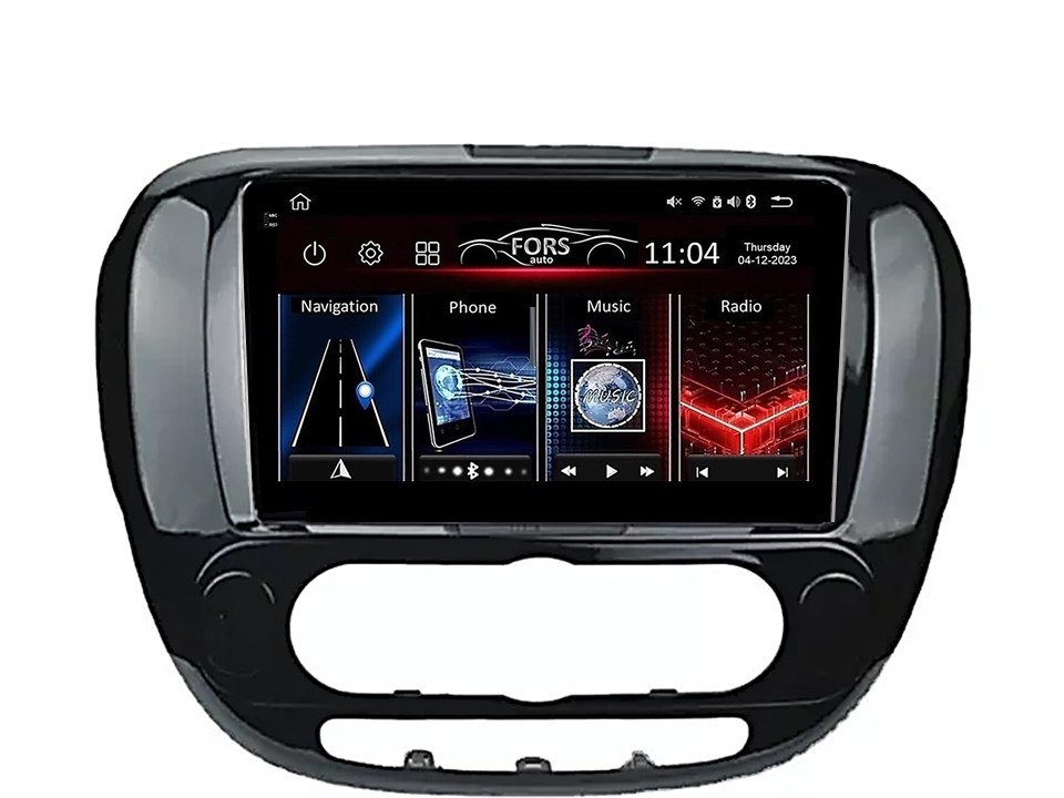 Штатна магнітола FORS.auto FS 6 MAX для Kia Soul (6+128Gb, 9", Auto AC) 2014-2016