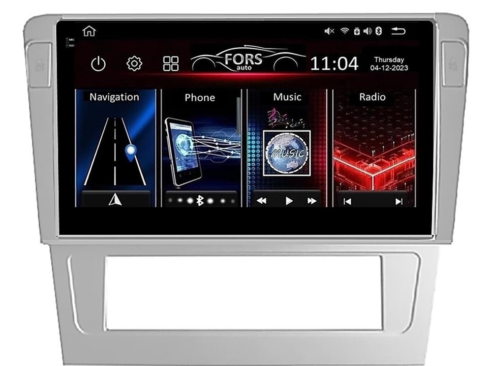 Штатна магнітола FORS.auto FS 4 MAX для Volkswagen Passat B7 (4+32Gb, 9") 2005-2011