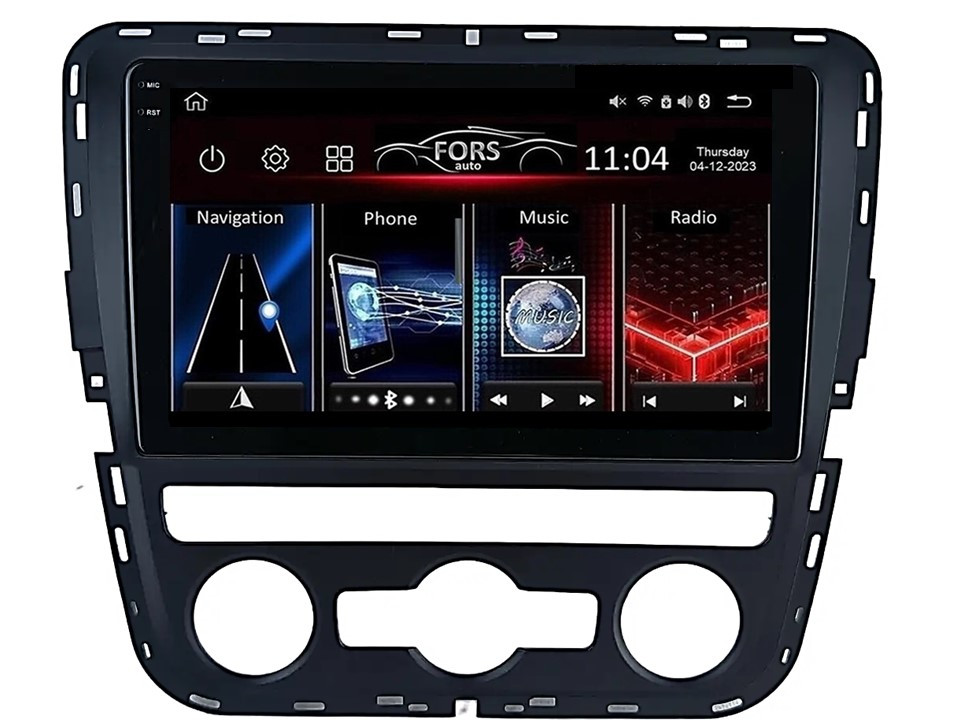 Штатна магнітола FORS.auto FS 6 MAX для Volkswagen Passat (6+128Gb, 9", Auto AC) 2012-2015