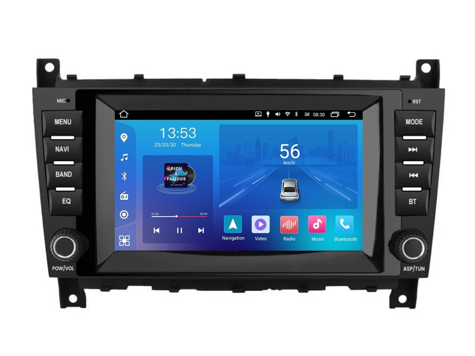 Штатна магнітола FORS.auto FS 2 ULTRA для Mercedes-Benz W203 (7", 2+32Gb, CarPlay) 2005-2006