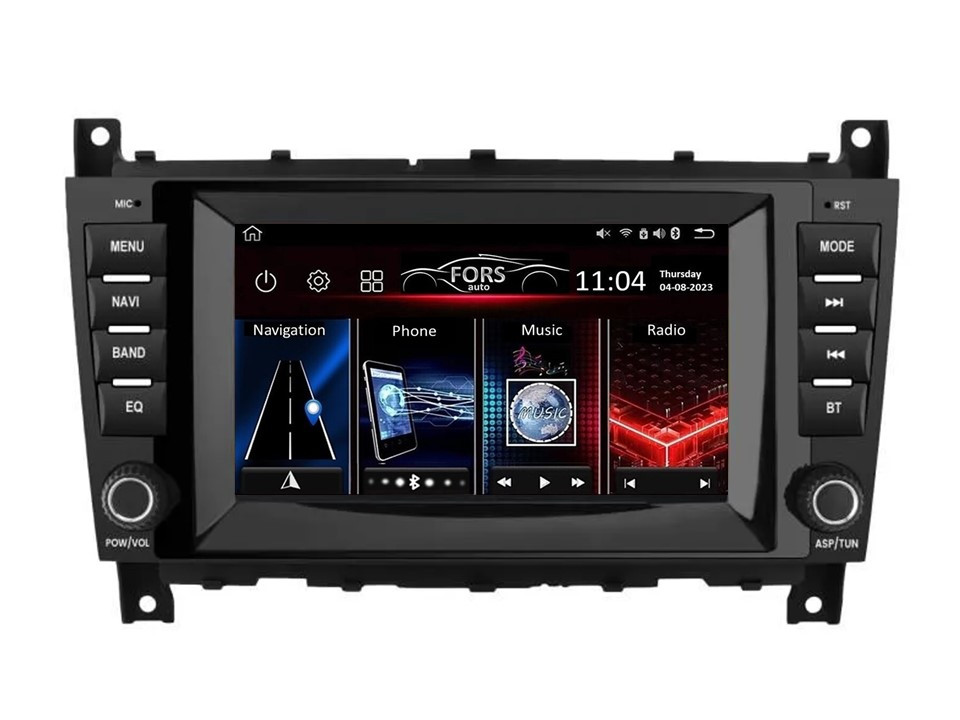 Штатна магнітола FORS.auto FS 2 PRO для Mercedes-Benz W203 (7", 2+32Gb, CarPlay) 2005-2006
