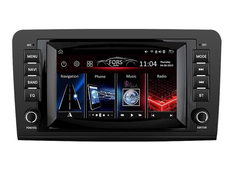 Штатна магнітола FORS.auto FS 2 PRO для Mercedes-Benz ML-Class (2+32Gb, 7", CarPlay) 2005-2012