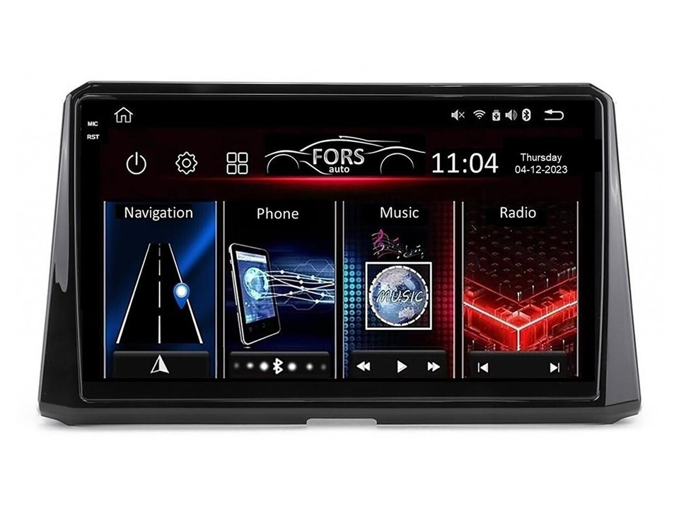 Штатна магнітола FORS.auto FS 4 MAX для Toyota Corolla (4+32Gb, 10") 2019-2021