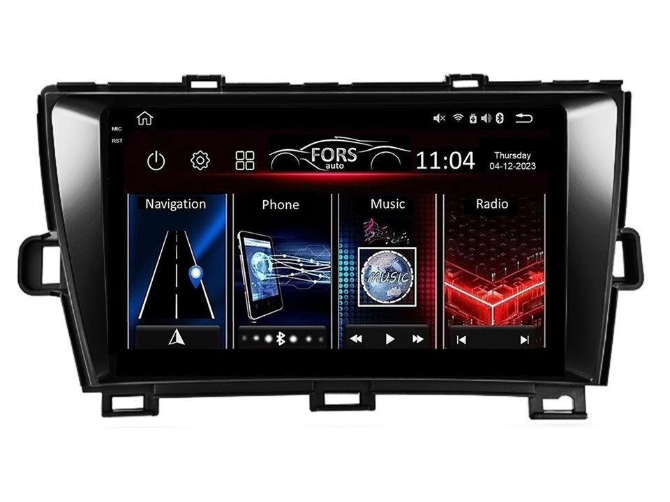 Штатна магнітола FORS.auto FS 6 MAX для Toyota Prius (6+128Gb, 9", black) 2009-2016