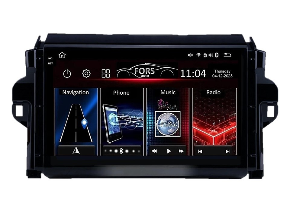 Штатна магнітола FORS.auto FS 4 PRO для Toyota Fortuner (4+64Gb, 9") 2015-2020
