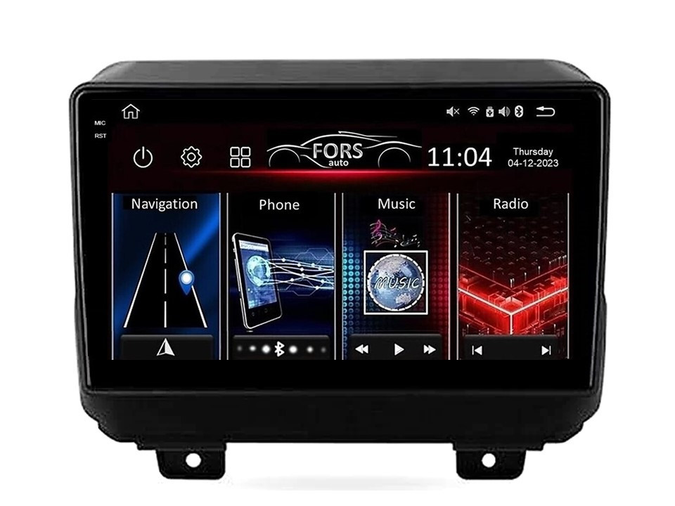 Штатна магнітола FORS.auto FS 4 PRO для Jeep Wrangler Rubicon (4+64Gb, 9") 2018+