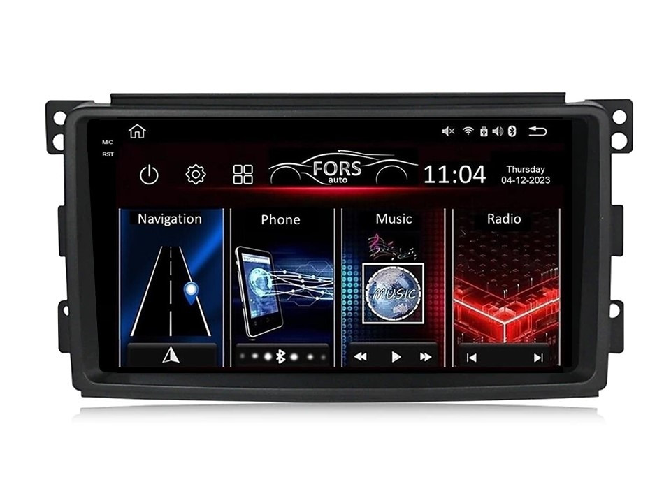 Штатна магнітола FORS.auto FS 4 PRO для Smart Fortwo (4+64Gb, 9") 2005-2010