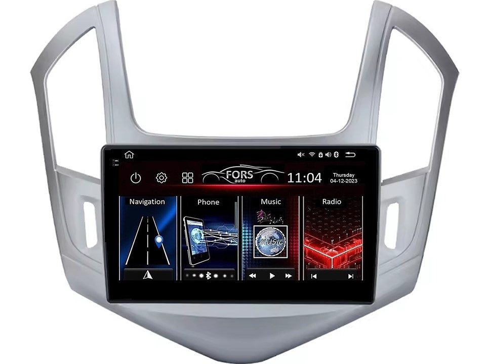 Штатна магнітола FORS.auto FS 4 MAX для Chevrolet Cruze (4+32Gb, 9", Silver) 2012-2015