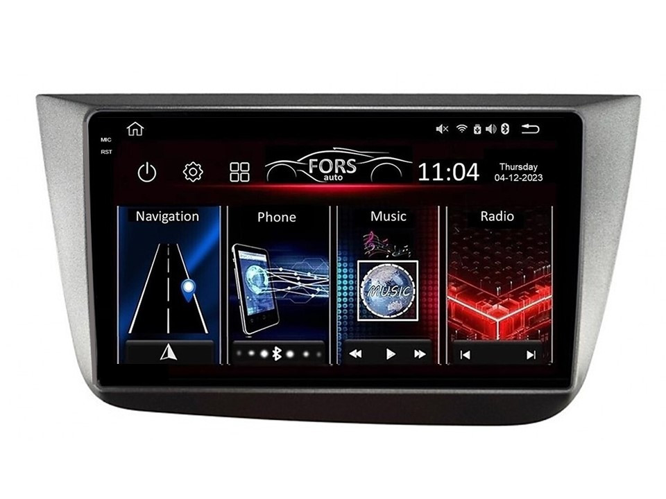 Штатна магнітола FORS.auto FS 4 PRO для Seat Altea (4+64Gb, 9") 2004-2015