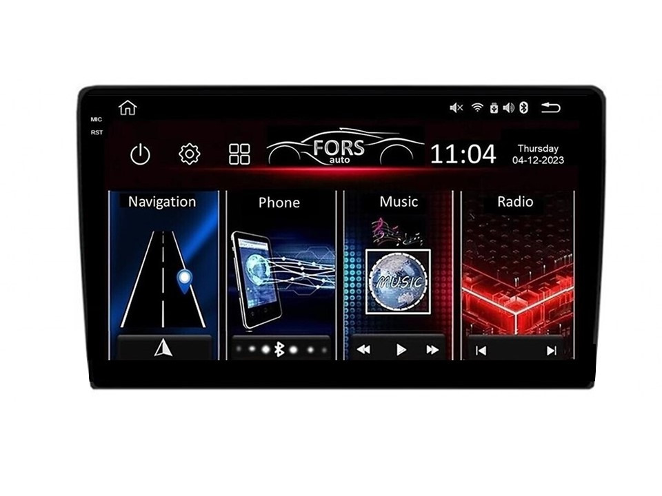 Штатна магнітола FORS.auto FS 2 PRO для Mazda 323, Isamu, Premacy/Ford Tierra, Activa, Mav (2+32Gb, 10") 1998-2008