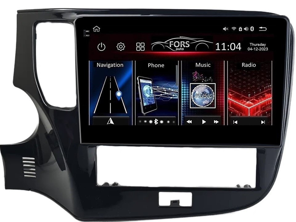 Штатна магнітола FORS.auto FS 4 MAX для Mitsubishi Outlander (4+32Gb, 10") 2018-2021