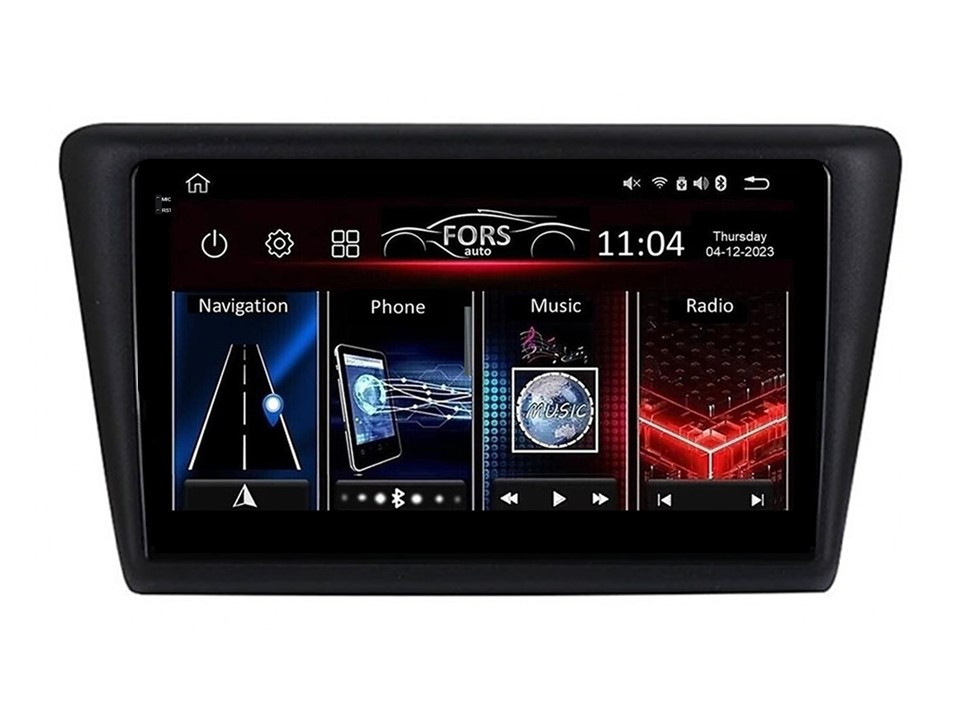 Штатна магнітола FORS.auto FS 4 MAX для Skoda Rapid (4+32Gb, 9") 2013-2017