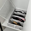 Органайзер для зберігання чобіт і демісезонного взуття зі знімними перегородками 50*35*14 см ORGANIZE (білий), фото 4