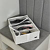 Органайзер для зберігання чобіт і демісезонного взуття зі знімними перегородками 50*35*14 см ORGANIZE (білий), фото 2