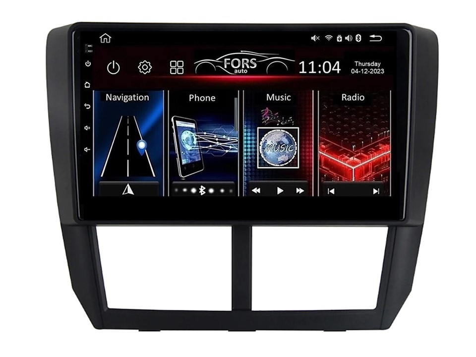 Штатна магнітола FORS.auto FS 1 LITE для Subaru Forester (1+32Gb, 9") 2008-2012, фото 1